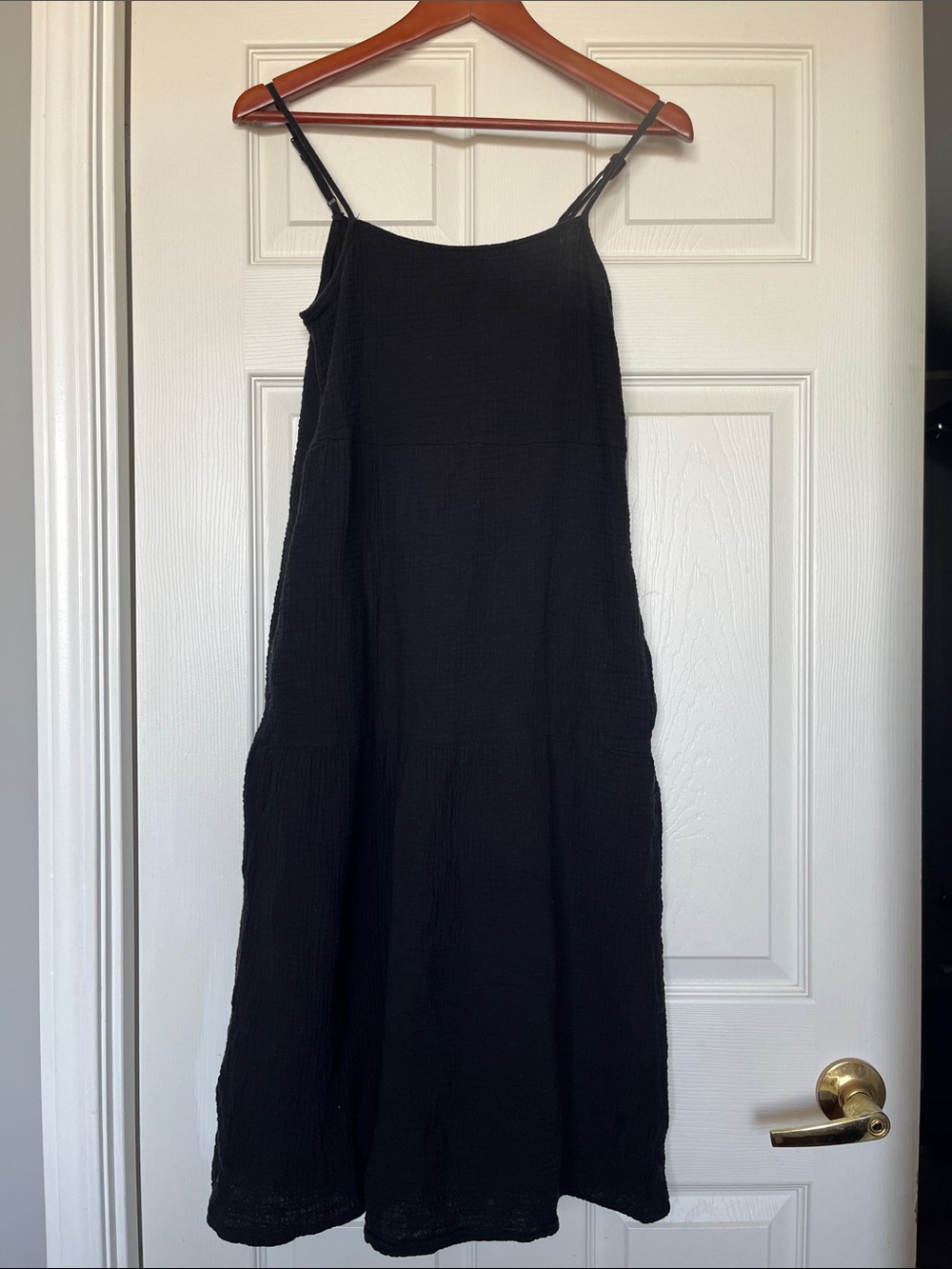 WILD SKYE | Textured Tiered Cotton Dress Sz M